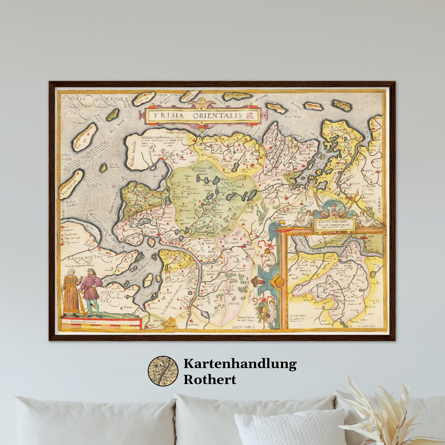 Historische Landkarte Ostfriesland um 1609