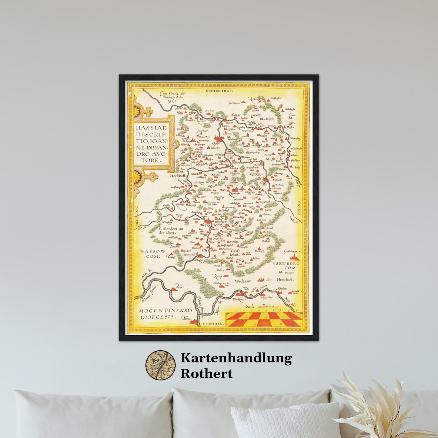 Historische Landkarte Hessen um 1609