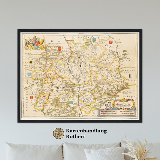 Historische Landkarte Hildesheim um 1635