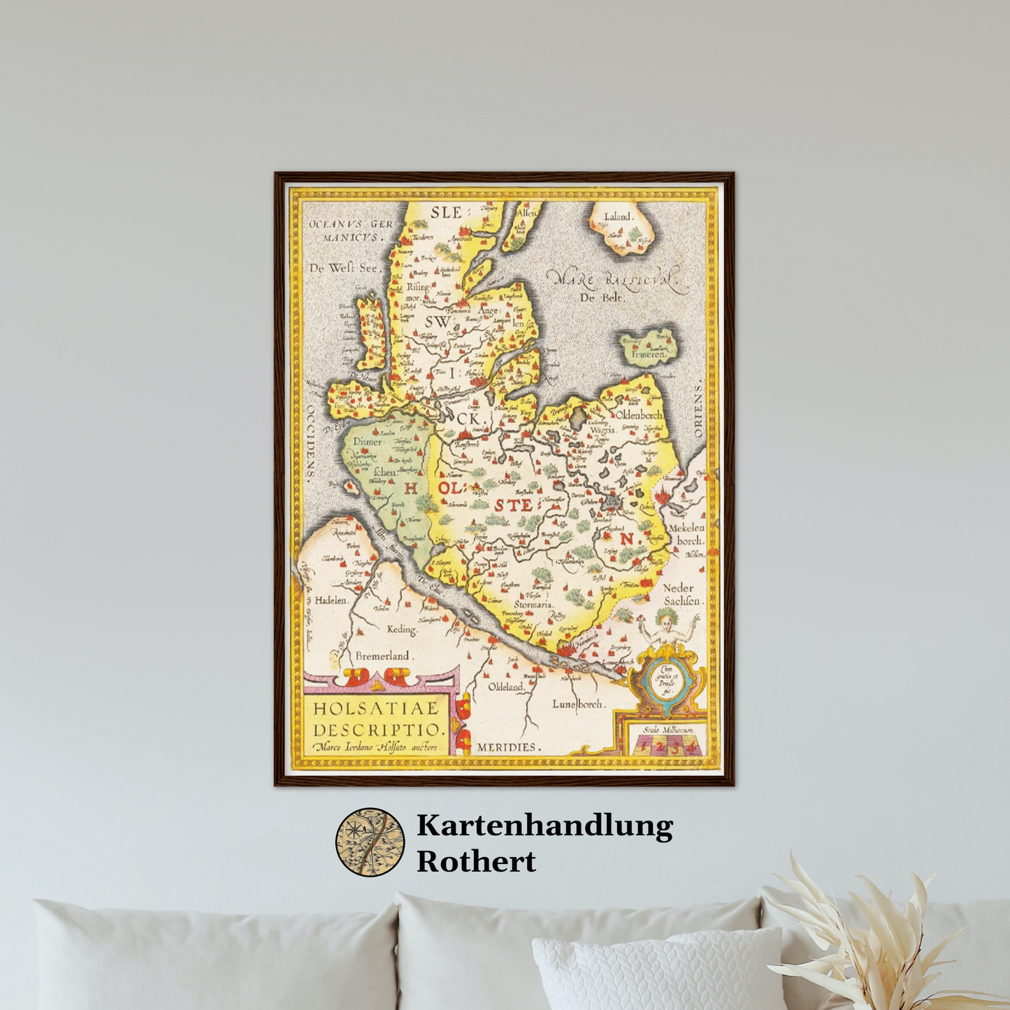 Historische Landkarte Holstein um 1609