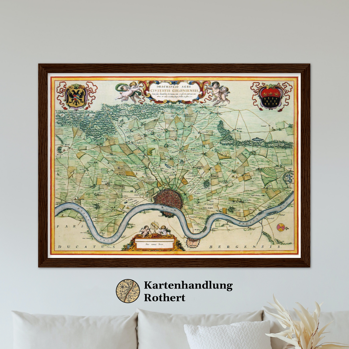 Historische Landkarte Köln um 1735