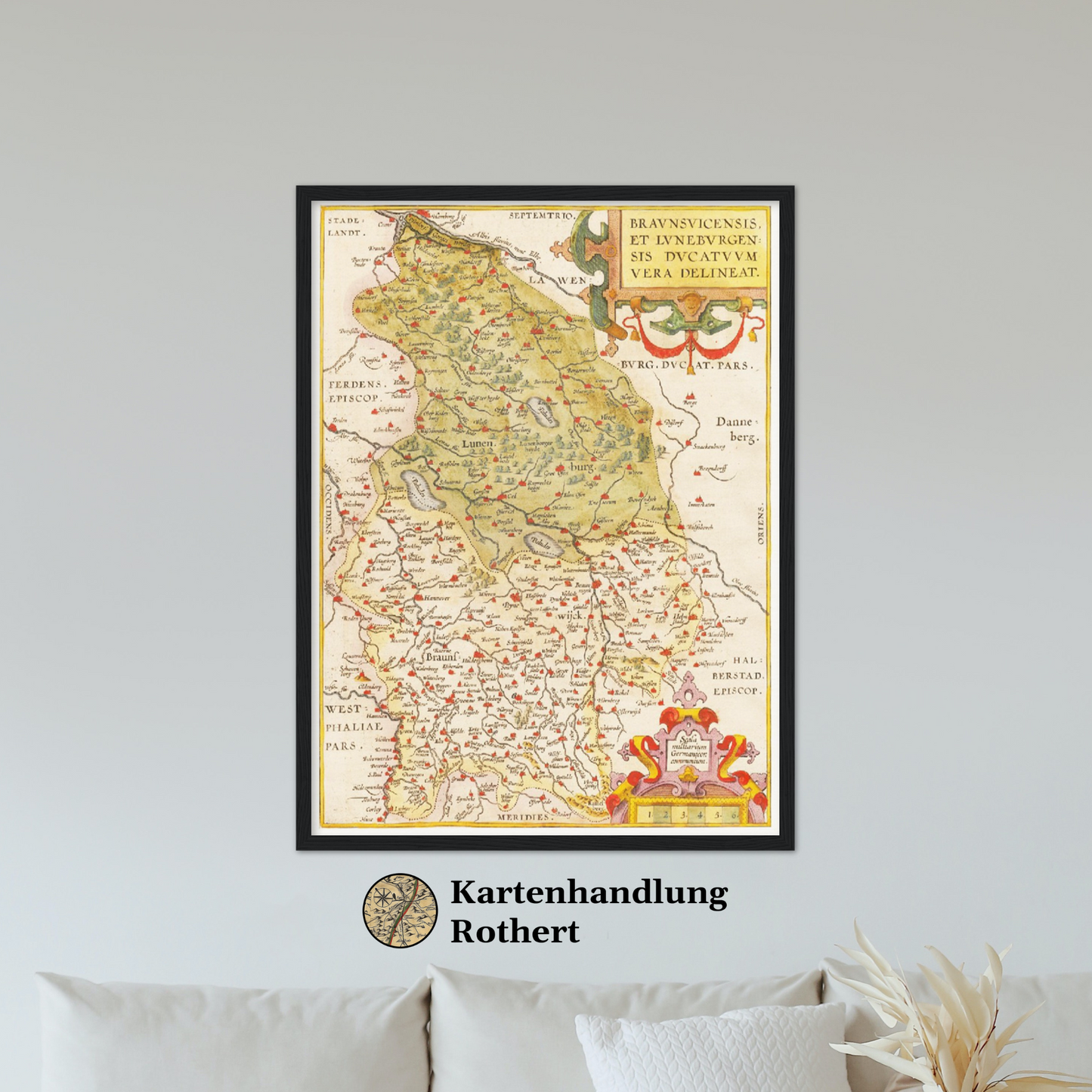 Historische Landkarte Lüneburg um 1609