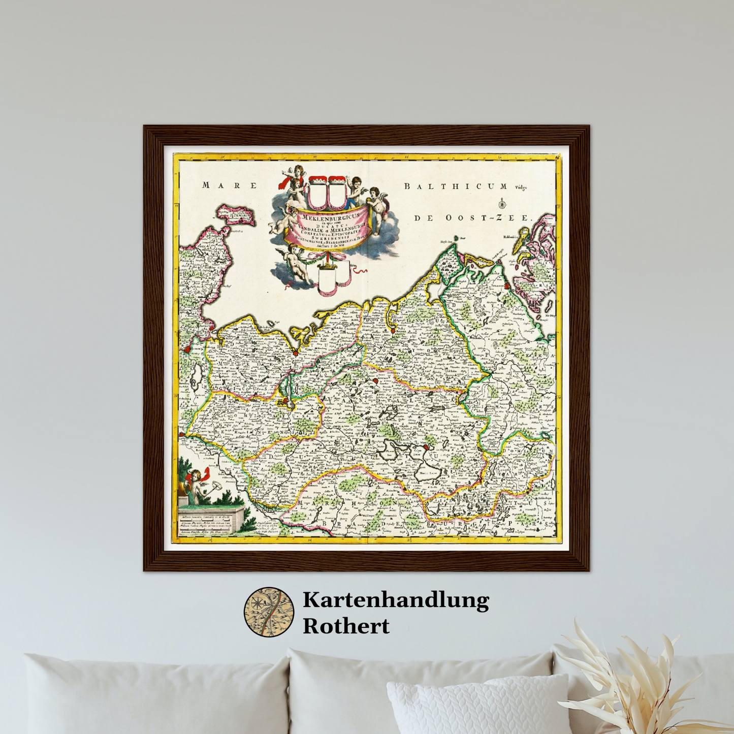 Historische Landkarte Mecklenburg um 1680