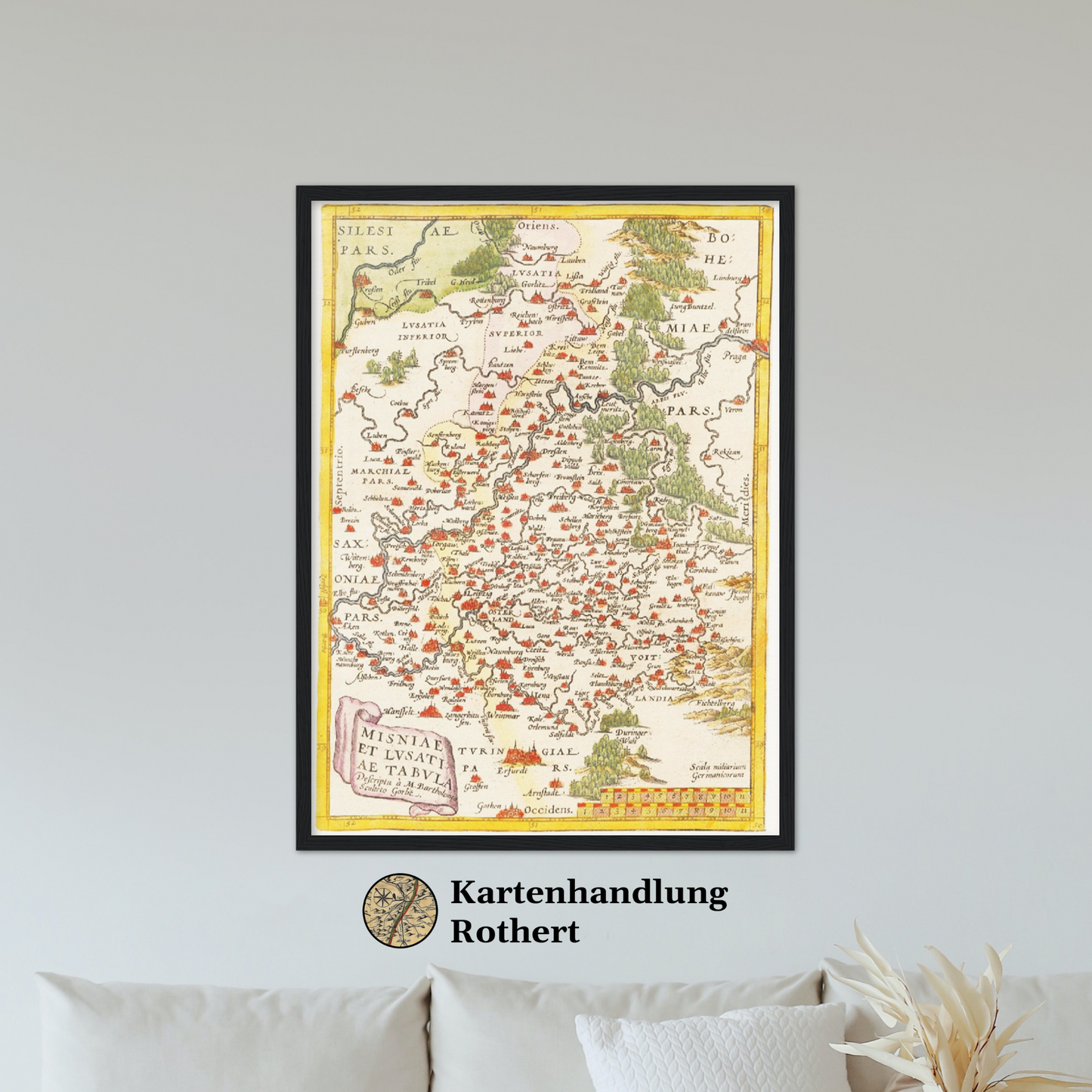 Historische Landkarte Meißen um 1609