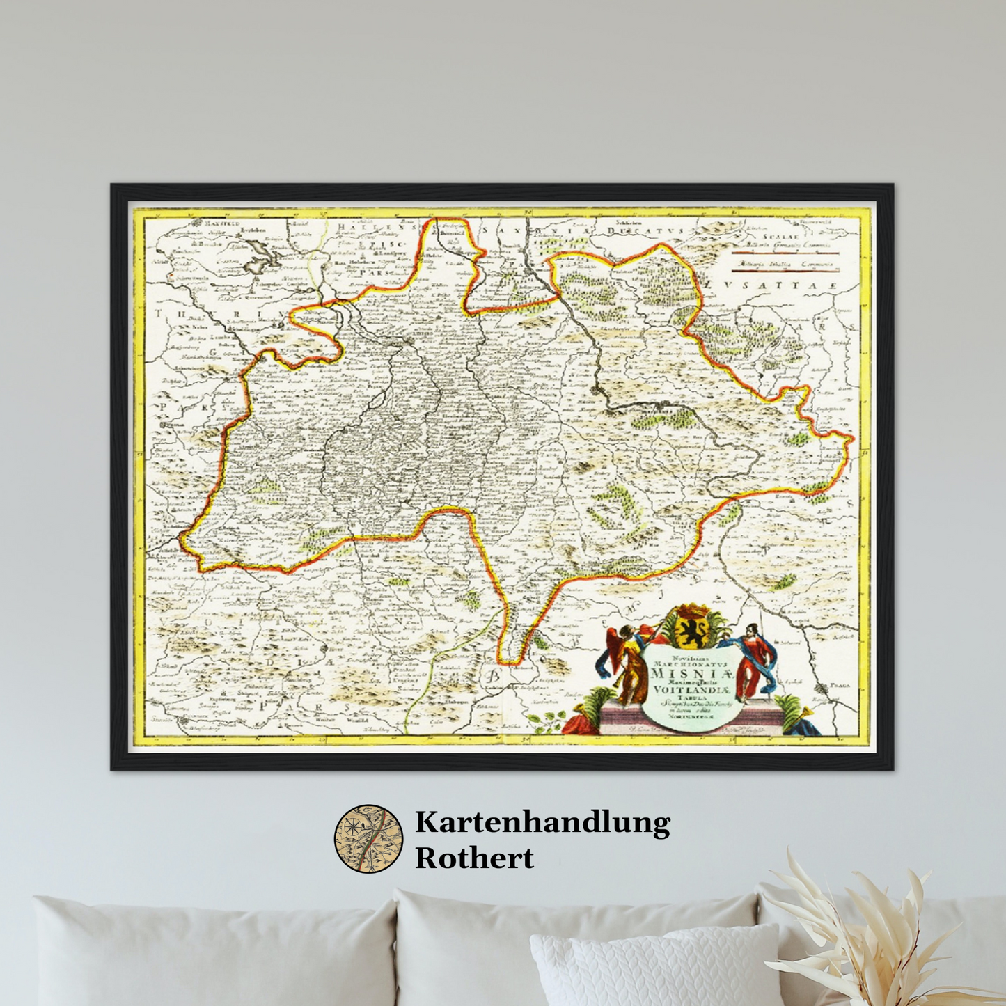Historische Landkarte Meißen um 1700