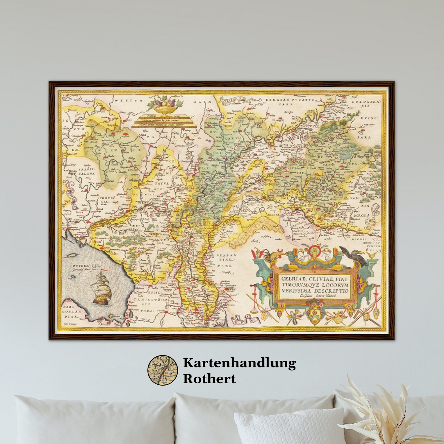 Historische Landkarte Niederrhein um 1609