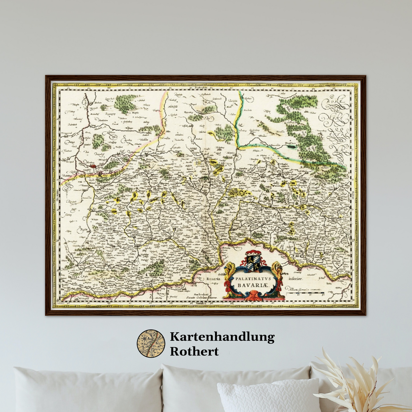 Historische Landkarte Oberpfalz um 1647