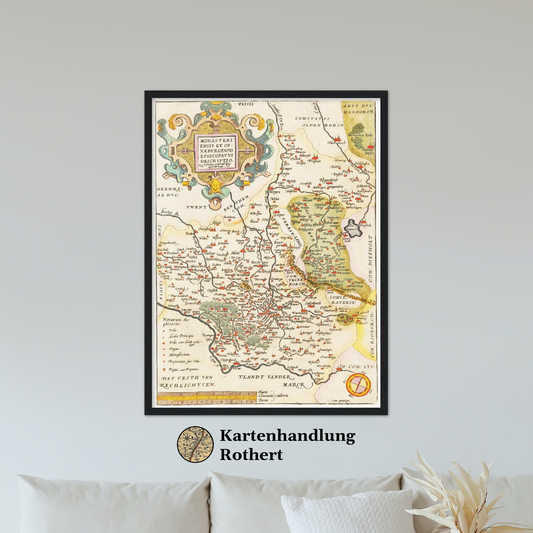 Historische Landkarte Osnabrück um 1609