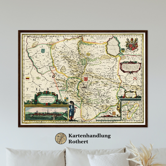 Historische Landkarte Osnabrück um 1650