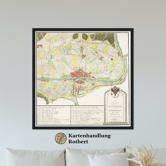 Historische Landkarte Regensburg um 1801