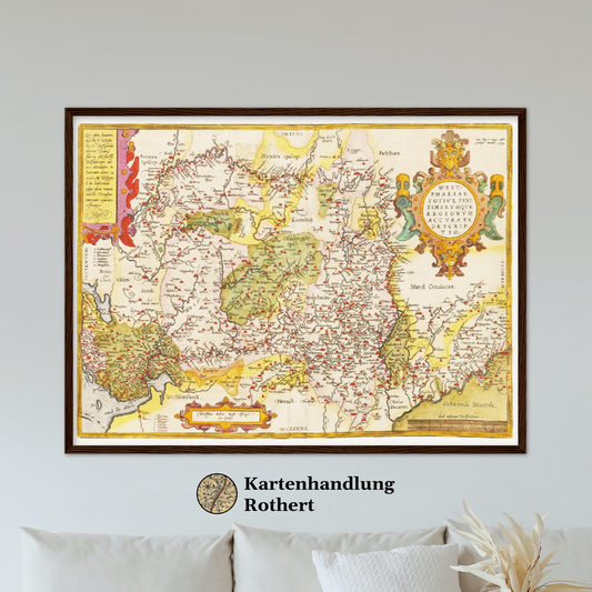 Historische Landkarte Westfalen um 1609