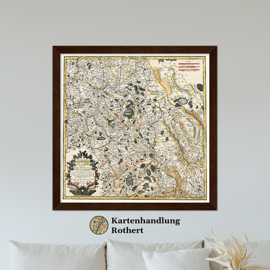 Historische Landkarte Saarland um 1656