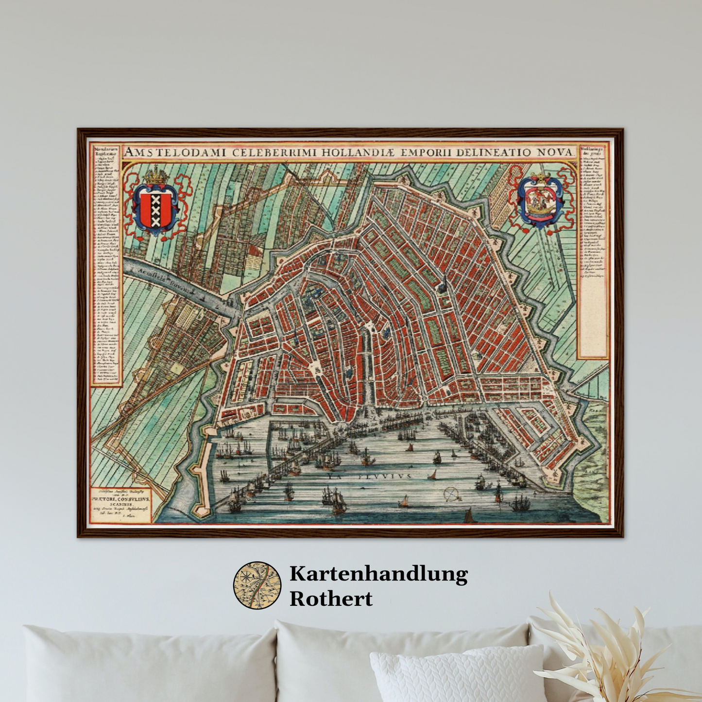 Historischer Stadtplan Amsterdam um 1649