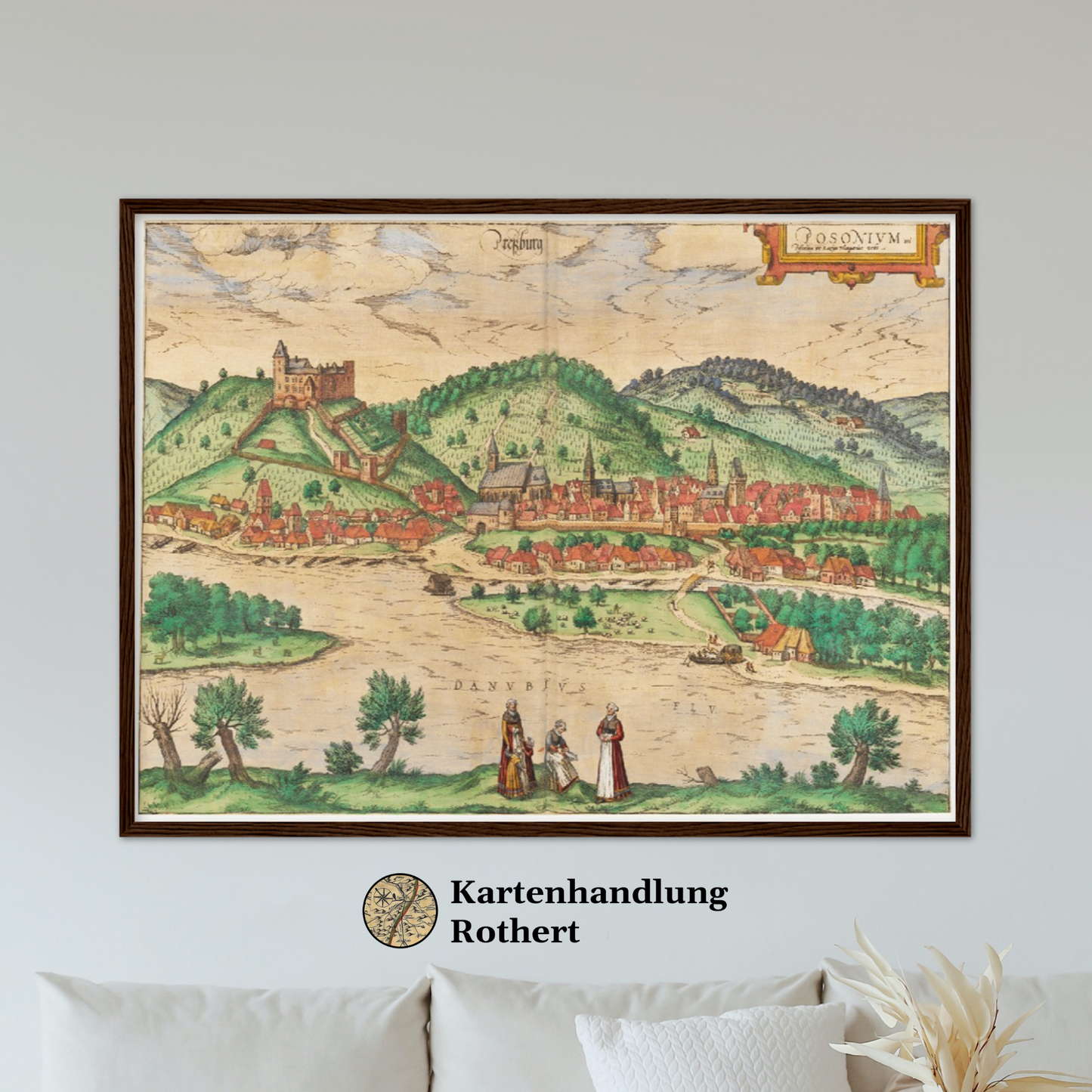 Historische Stadtansicht Bratislava um 1592
