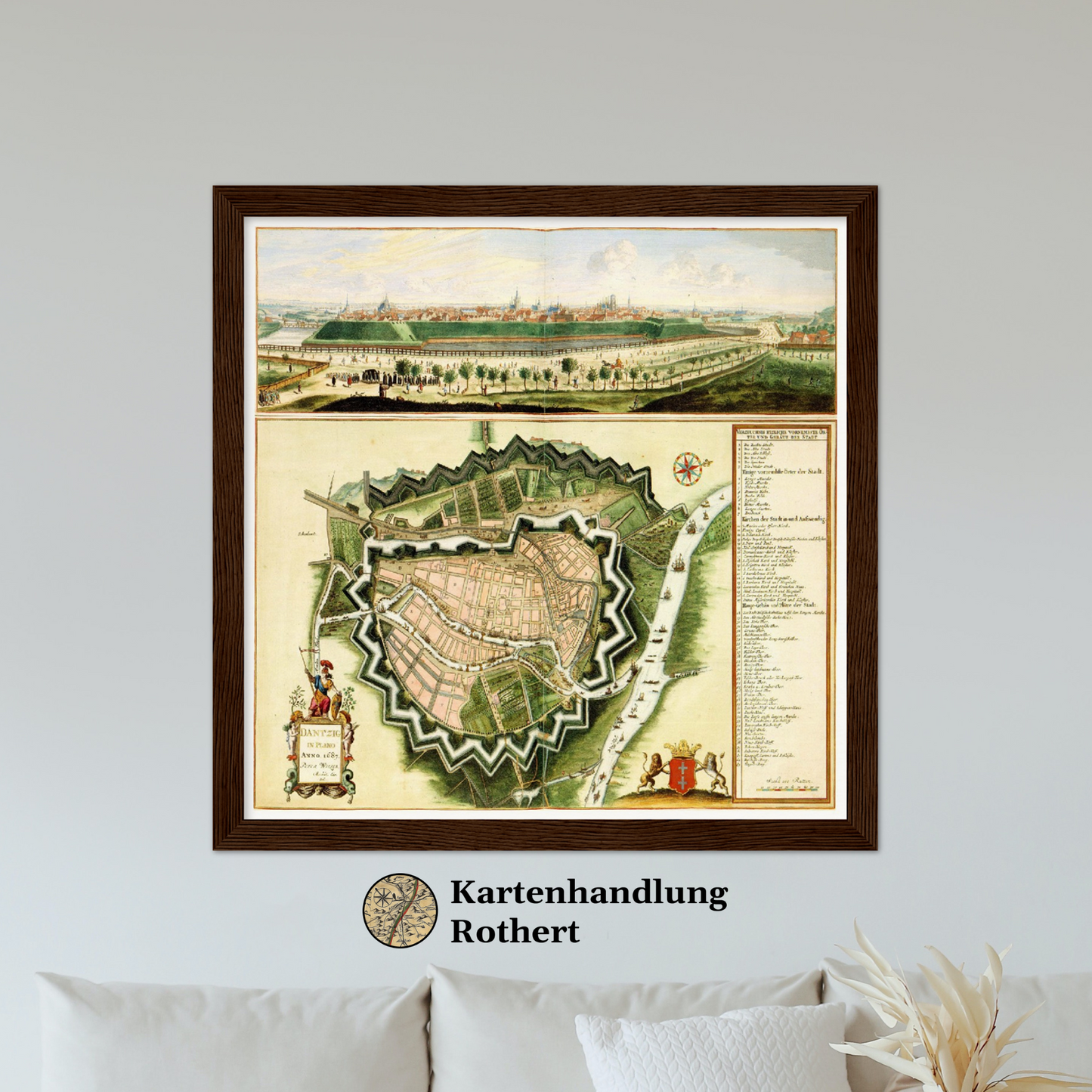 Historische Stadtansicht Danzig um 1690