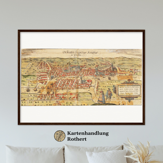 Historische Stadtansicht Königsberg um 1582