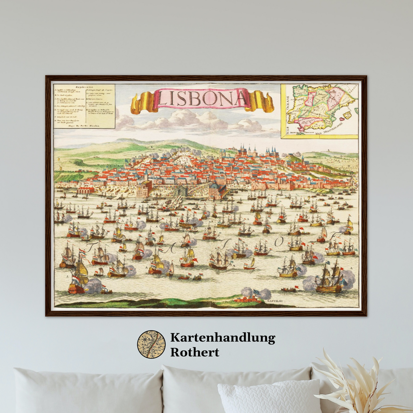 Historische Stadtansicht Lissabon um 1700
