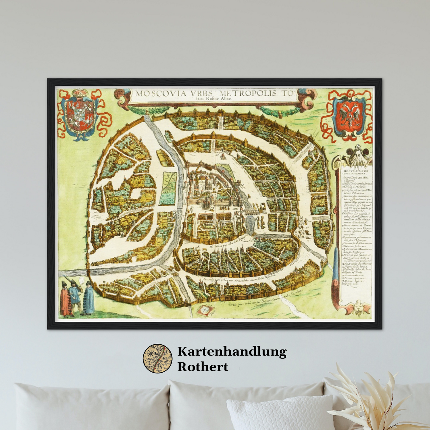 Historischer Stadtplan Moskau um 1612