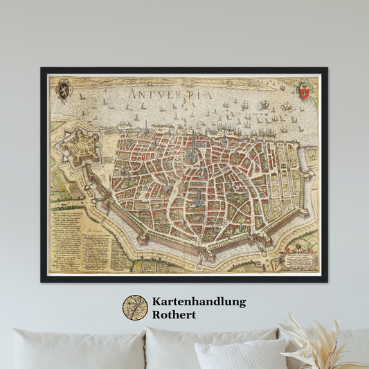Historische Stadtansicht Antwerpen um 1620