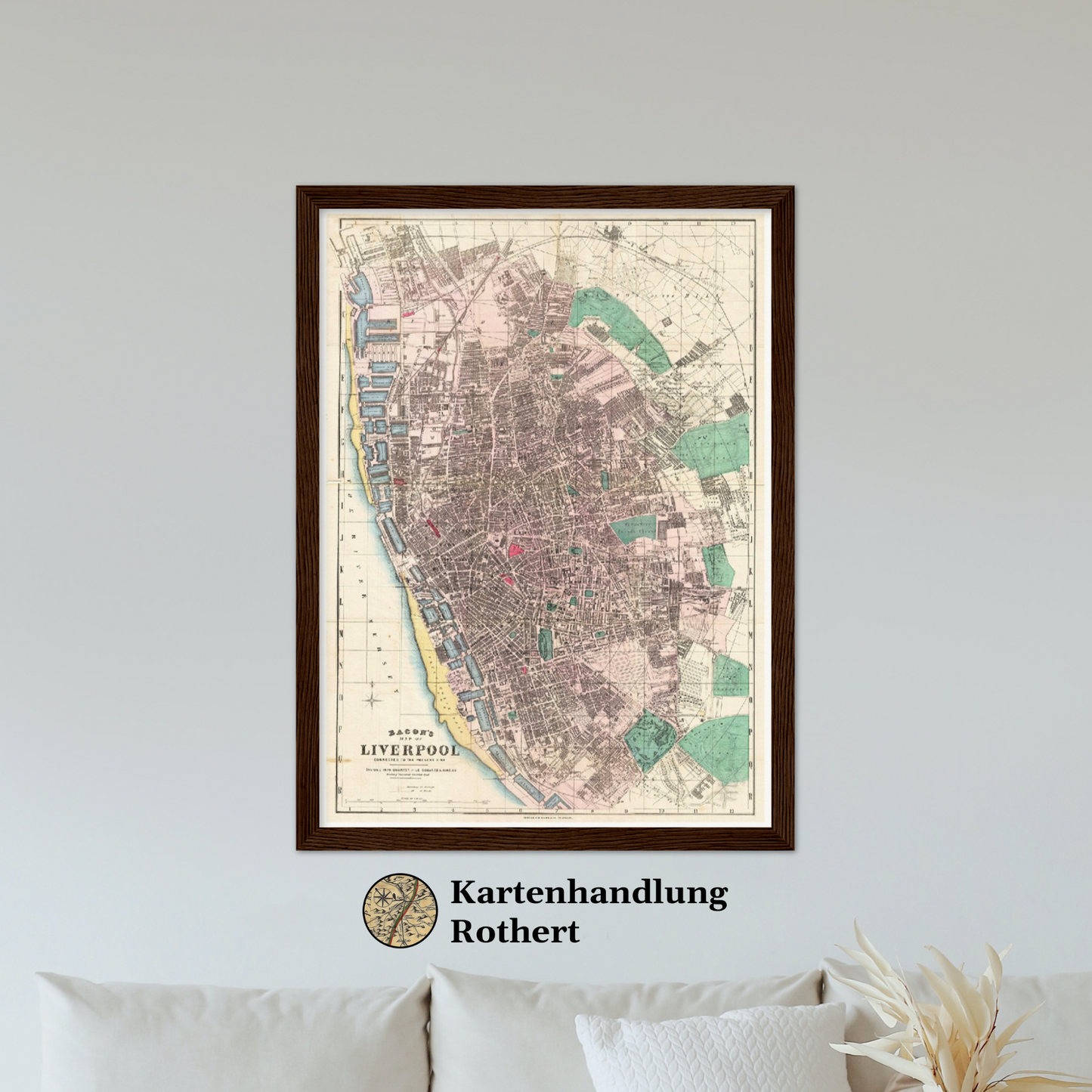 Historischer Stadtplan Liverpool um 1890
