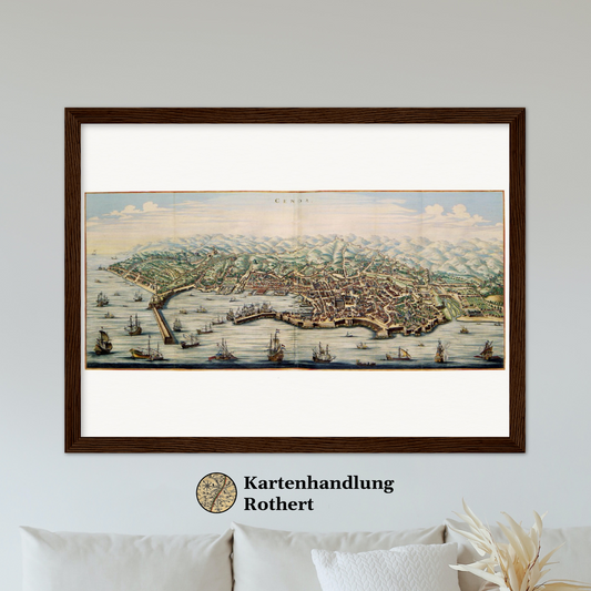 Historical city map  Test product horizontal 3 sizes