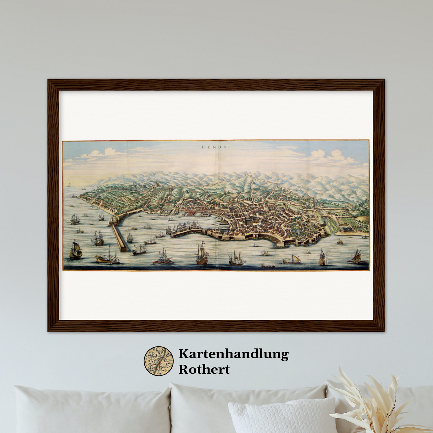 Historische Stadtansicht Genua um 1690