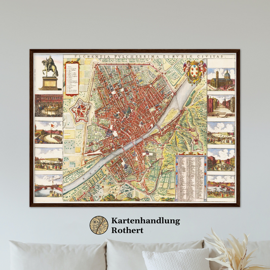 Historical city map  Test product horizontal 3 sizes