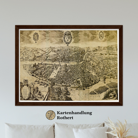 Historical city map  Test product horizontal 3 sizes
