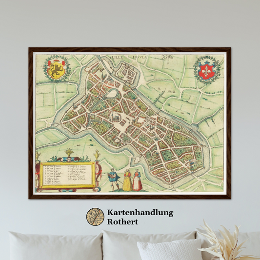 Historical city map  Test product horizontal 3 sizes