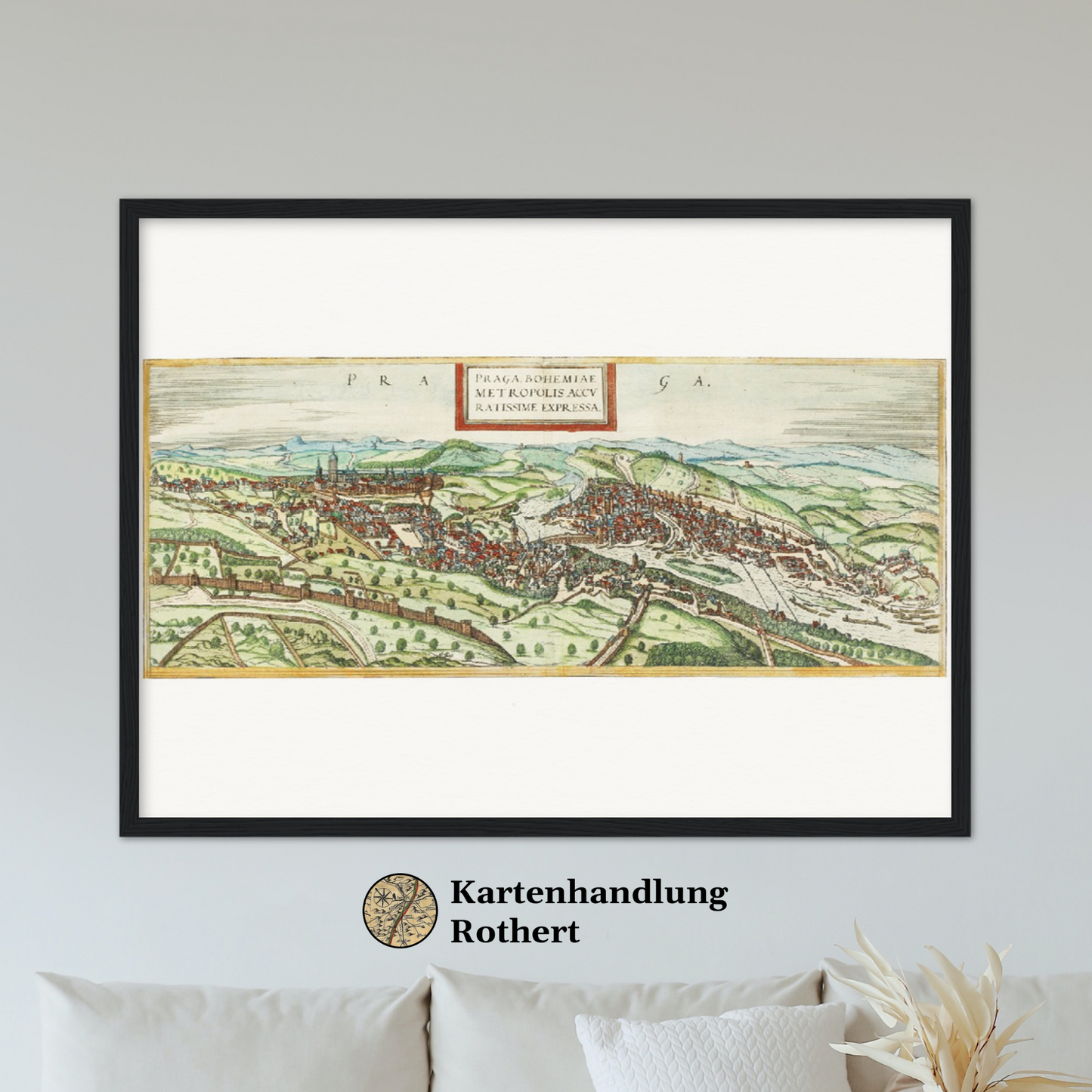 Historische Stadtansicht Prag um 1580