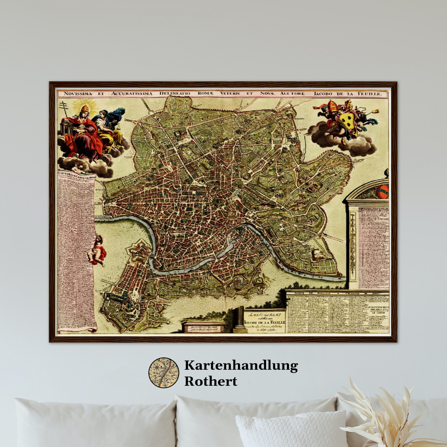 Historischer Stadtplan Rom um 1700