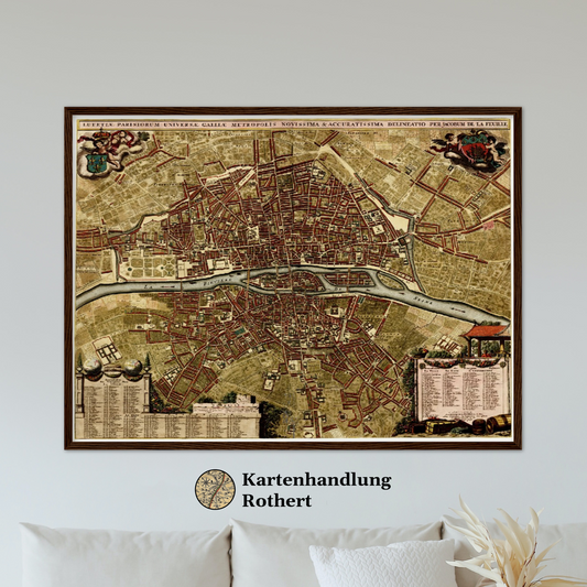 Historical city map  Test product horizontal 3 sizes
