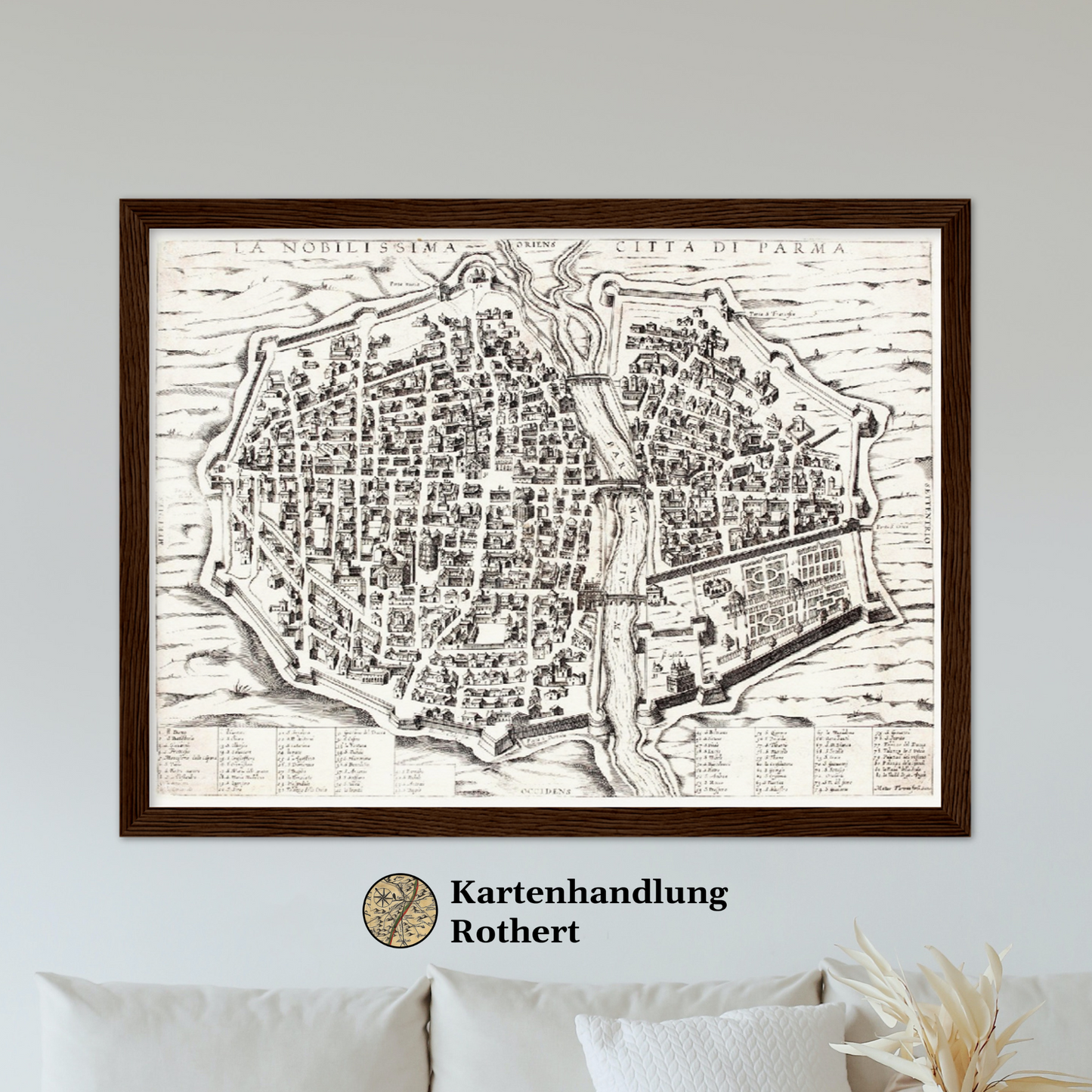 Historischer Stadtplan Parma um 1567
