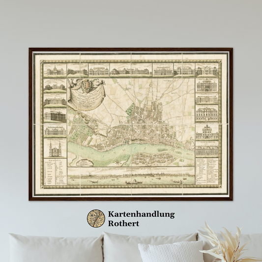 Historical city map  Test product horizontal 3 sizes