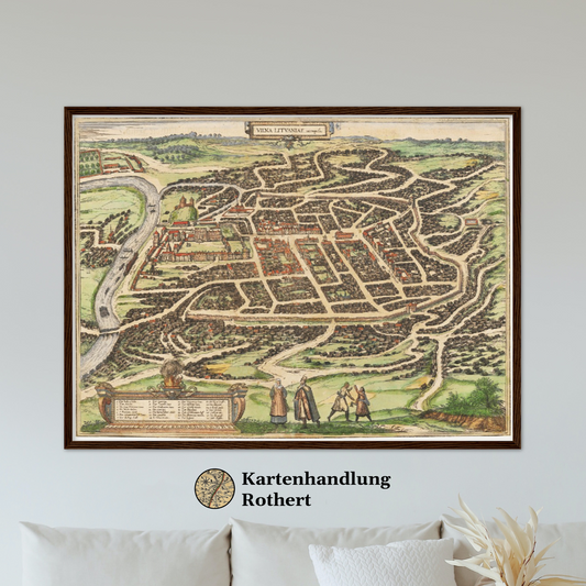 Historical city map  Test product horizontal 3 sizes