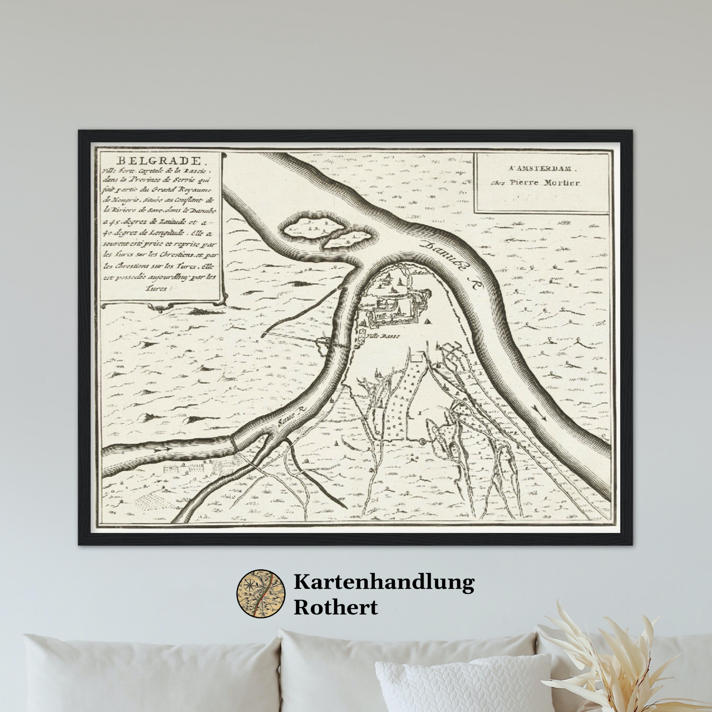 Historischer Stadtplan Belgrad um 1726