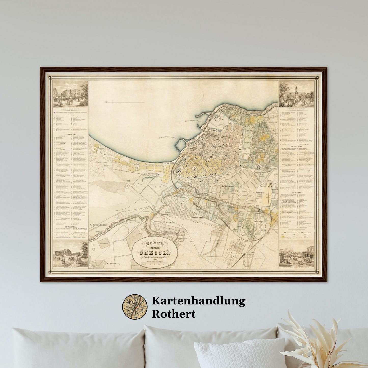 Historischer Stadtplan Odessa um 1864