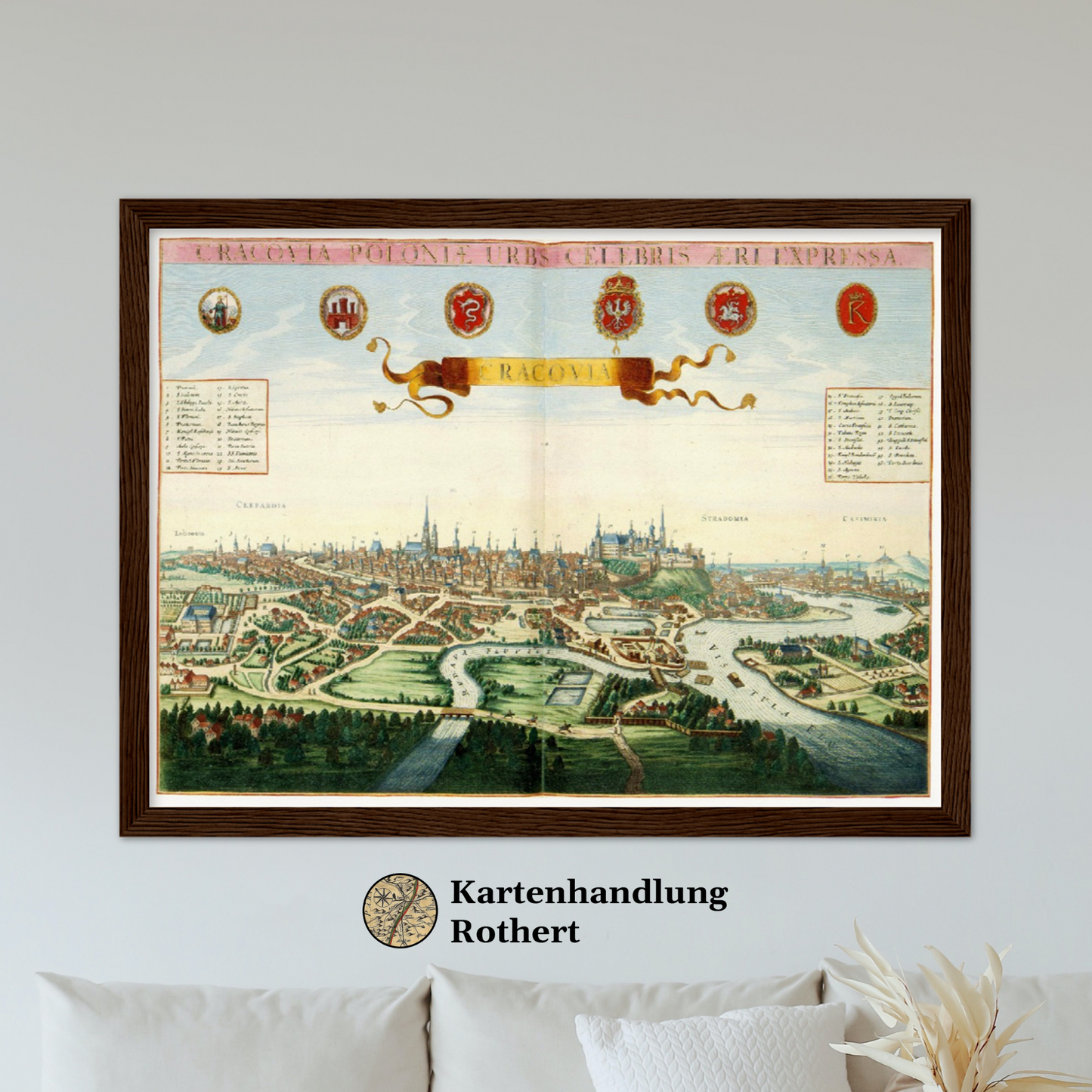 Historischer Stadtansicht Krakau um 1690