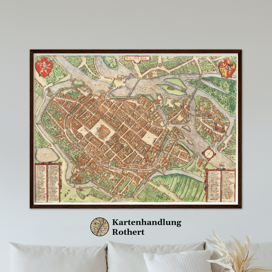 Historical city map  Test product horizontal 3 sizes