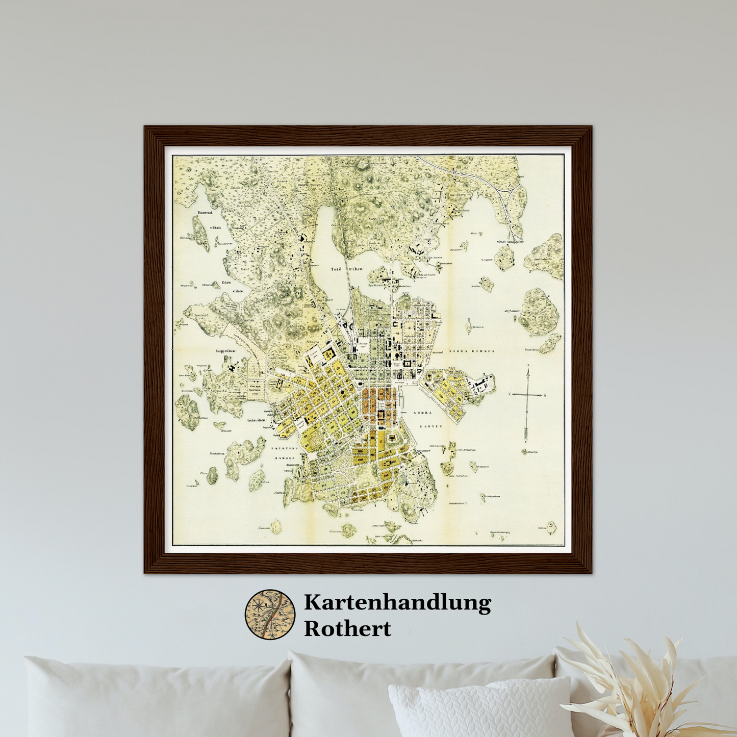 Historischer Stadtplan Helsinki um 1876