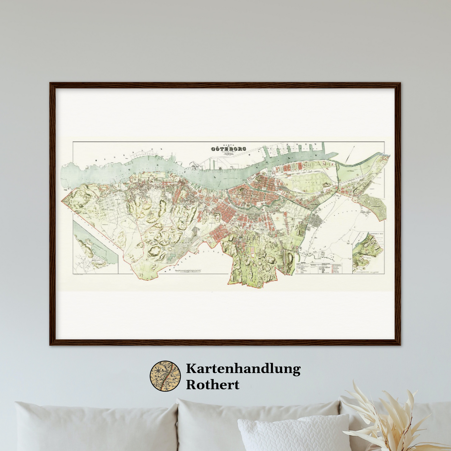Historischer Stadtplan Göteborg um 1888