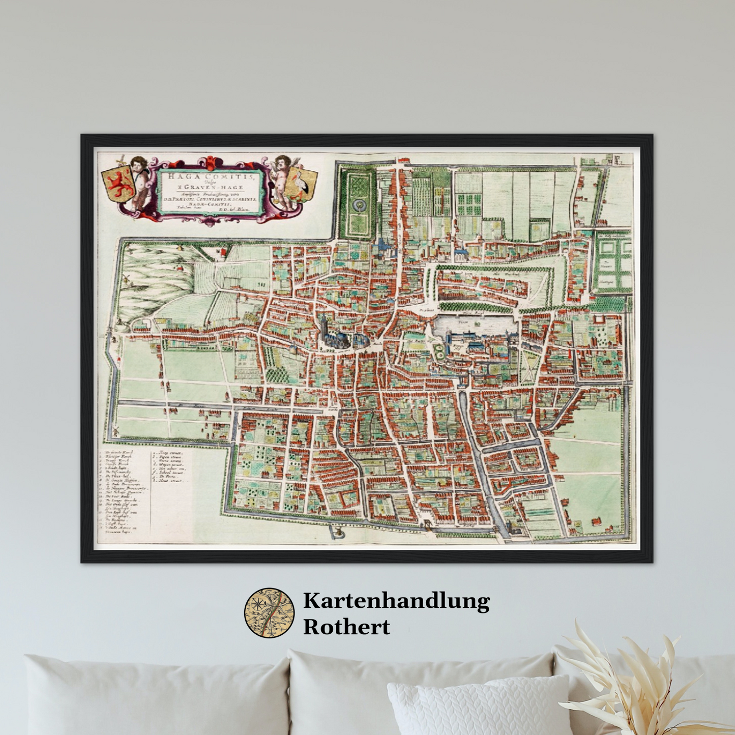 Historischer Stadtplan Den Haag um 1649
