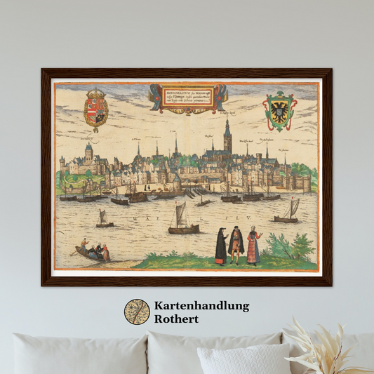 Historical city map  Test product horizontal 3 sizes