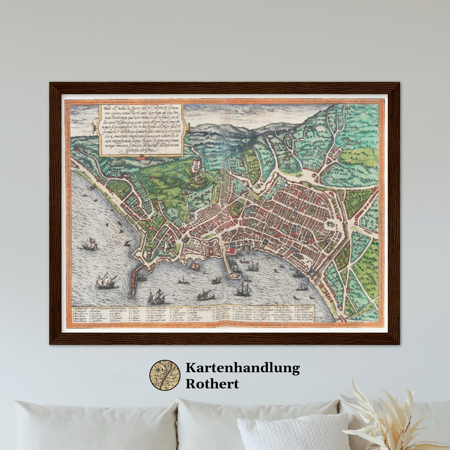 Historische Stadtansicht Neapel um 1609