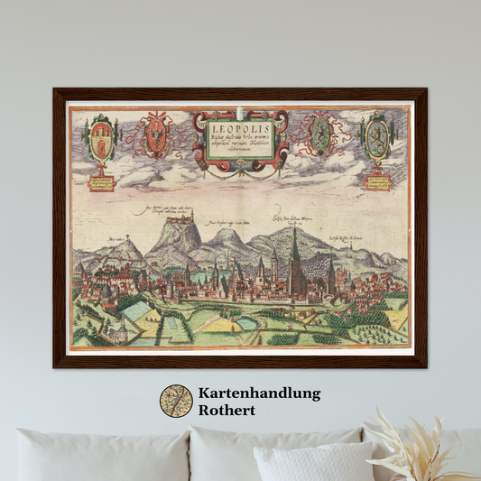 Historische Stadtansicht Lemberg um 1609