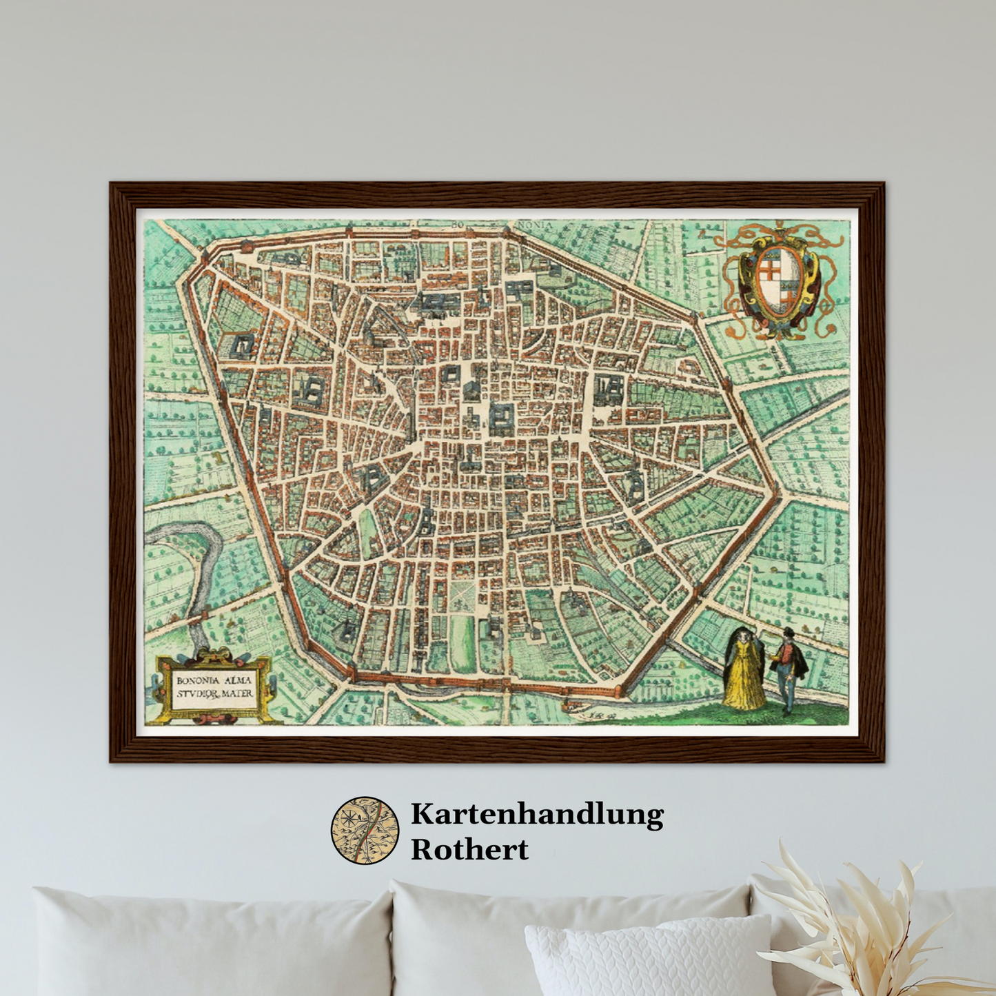 Historische Stadtansicht Bologna um 1609