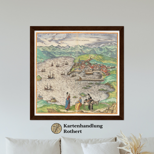 Historical city map  Test product horizontal 3 sizes