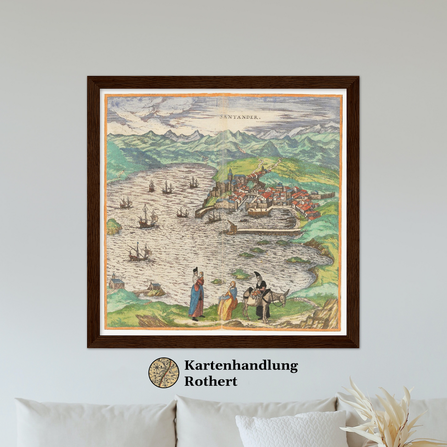 Historische Stadtansicht Santander um 1609