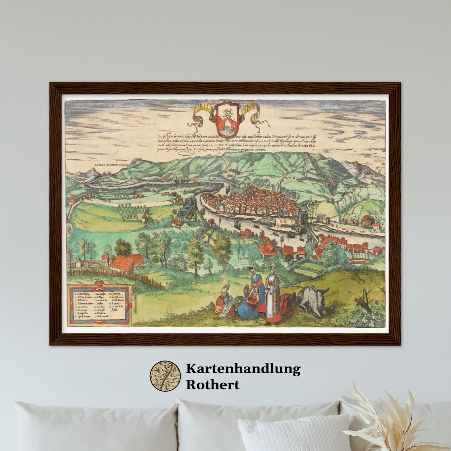 Historische Stadtansicht Bilbao um 1609