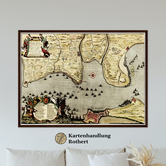 Historical city map  Test product horizontal 3 sizes